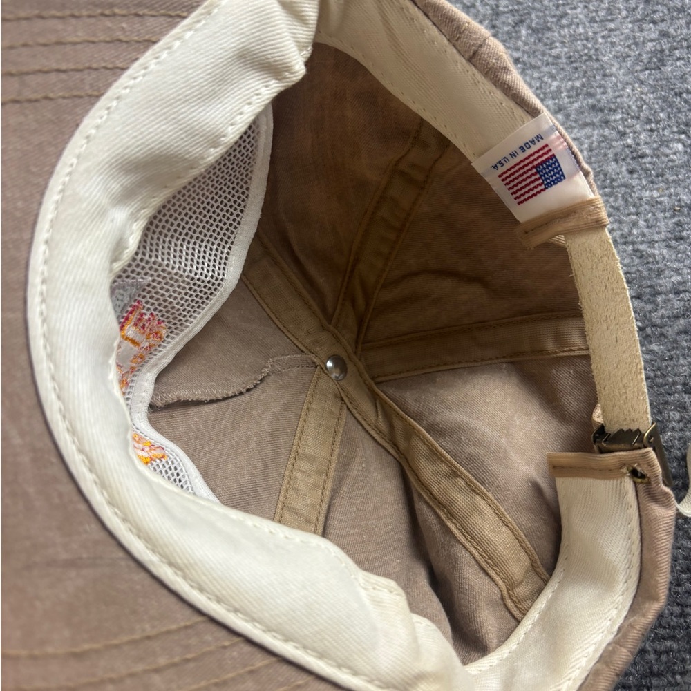 CHEVROLET Vintage Tan Adjustable Baseball Hat “100,000 Mile Club” One Size Fits - Picture 6 of 6